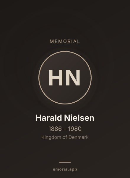 Memorial portrait of Harald Nielsen