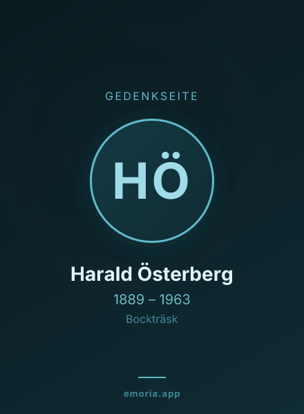 Gedenkportrait von Harald Österberg