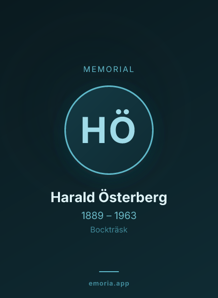 Memorial portrait of Harald Österberg