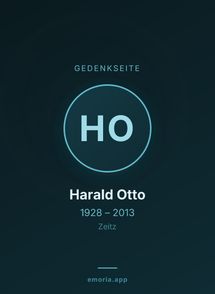 Gedenkportrait von Harald Otto