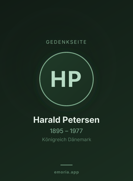 Gedenkportrait von Harald Petersen