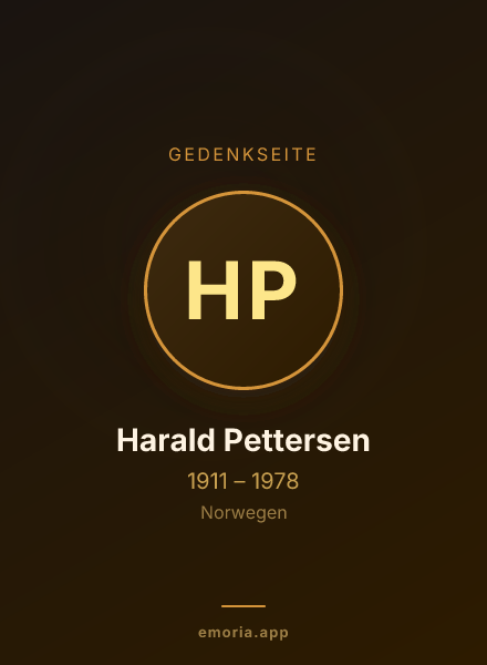 Gedenkportrait von Harald Pettersen
