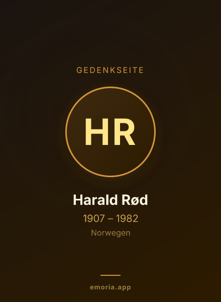 Gedenkportrait von Harald Rød