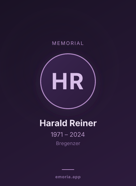 Memorial portrait of Harald Reiner