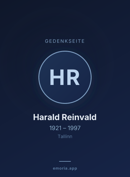 Gedenkportrait von Harald Reinvald