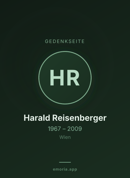 Gedenkportrait von Harald Reisenberger