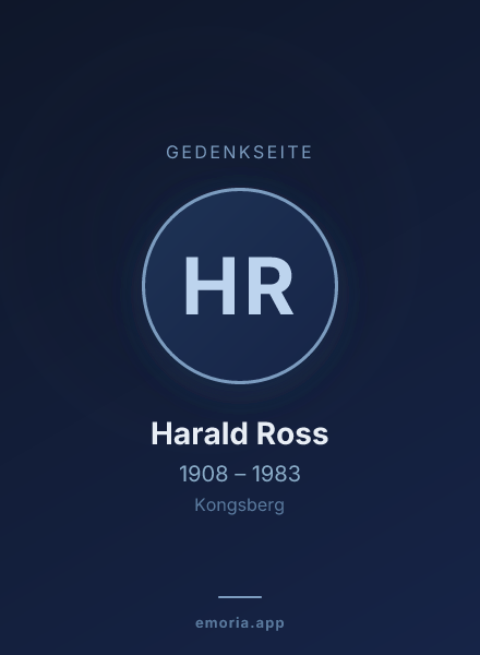 Gedenkportrait von Harald Ross
