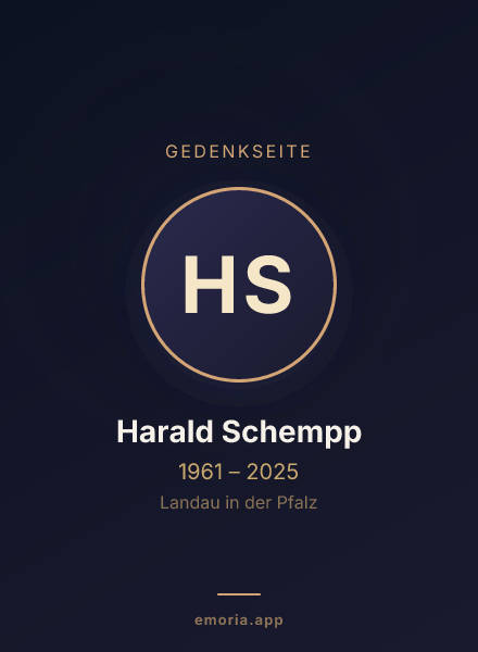 Gedenkportrait von Harald Schempp