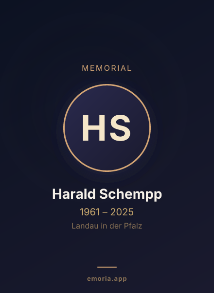 Memorial portrait of Harald Schempp