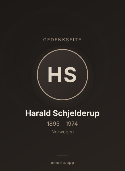 Gedenkportrait von Harald Schjelderup