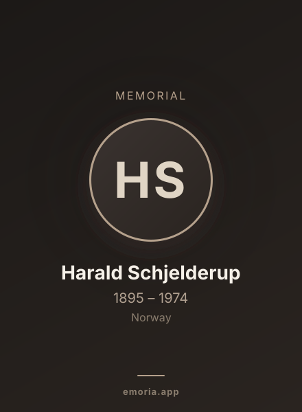 Memorial portrait of Harald Schjelderup