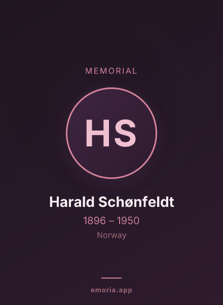 Memorial portrait of Harald Schønfeldt