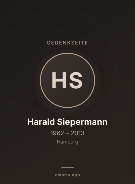 Gedenkportrait von Harald Siepermann