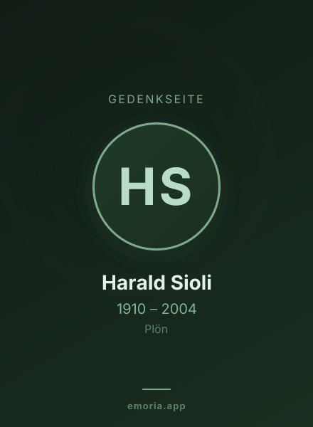 Gedenkportrait von Harald Sioli