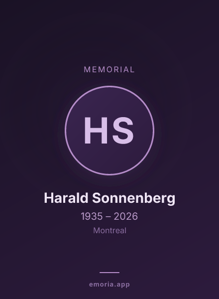 Memorial portrait of Harald Sonnenberg