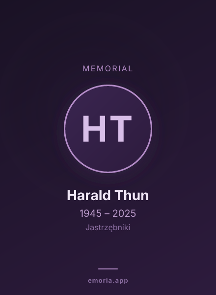 Memorial portrait of Harald Thun