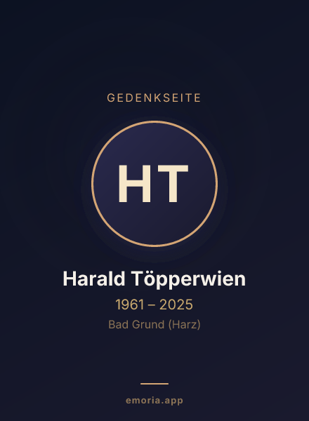 Gedenkportrait von Harald Töpperwien
