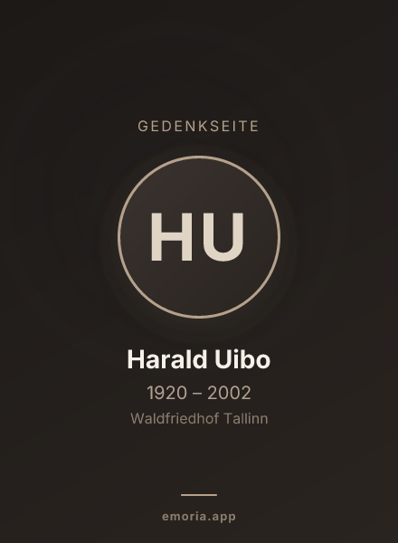 Gedenkportrait von Harald Uibo