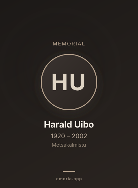 Memorial portrait of Harald Uibo