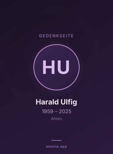 Gedenkportrait von Harald Ulfig
