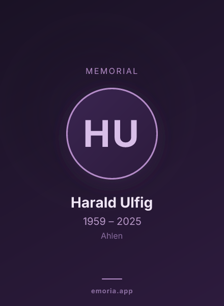 Memorial portrait of Harald Ulfig