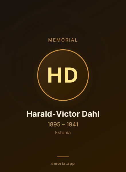 Memorial portrait of Harald-Victor Dahl