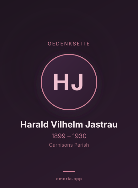 Gedenkportrait von Harald Vilhelm Jastrau