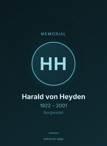 Memorial portrait of Harald von Heyden