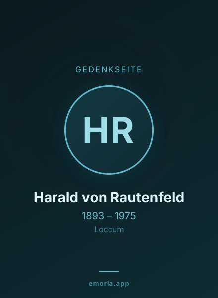 Gedenkportrait von Harald von Rautenfeld