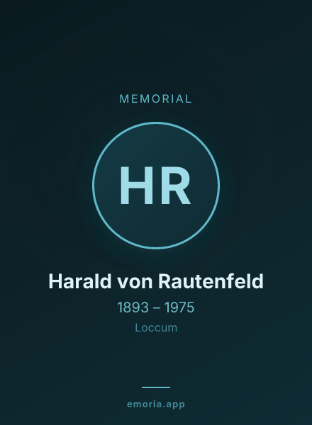 Memorial portrait of Harald von Rautenfeld