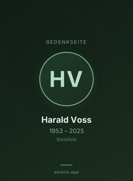 Gedenkportrait von Harald Voss