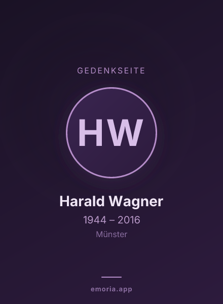 Gedenkportrait von Harald Wagner