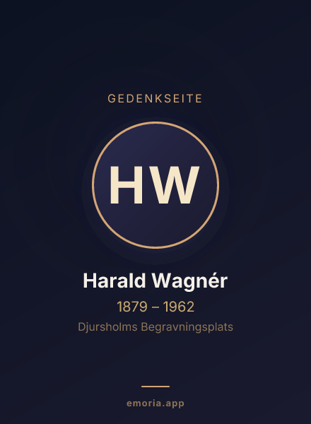 Gedenkportrait von Harald Wagnér