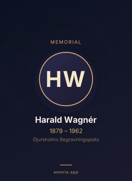 Memorial portrait of Harald Wagnér