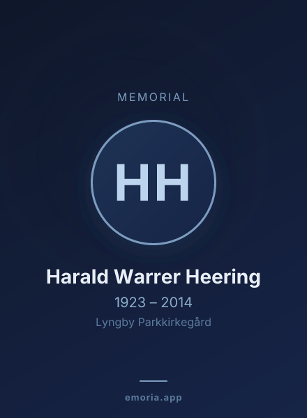 Memorial portrait of Harald Warrer Heering