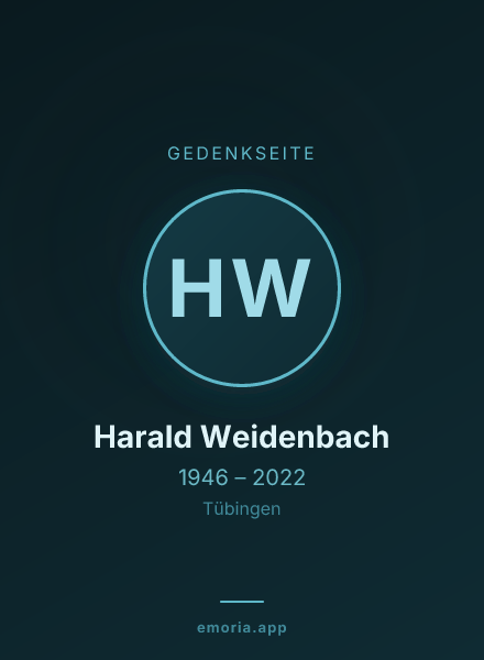 Gedenkportrait von Harald Weidenbach