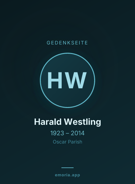 Gedenkportrait von Harald Westling