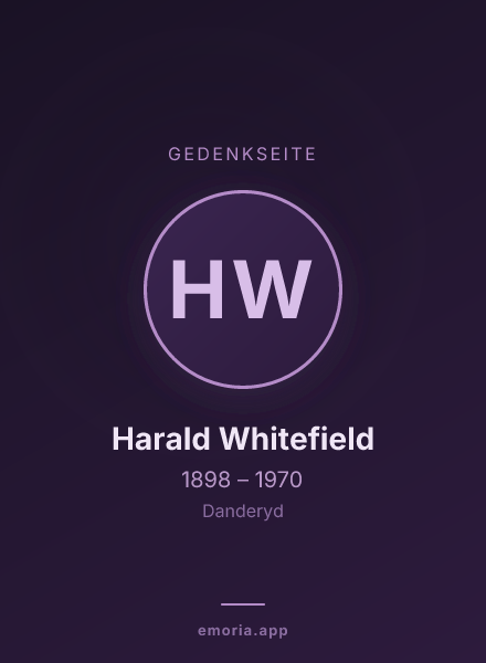 Gedenkportrait von Harald Whitefield
