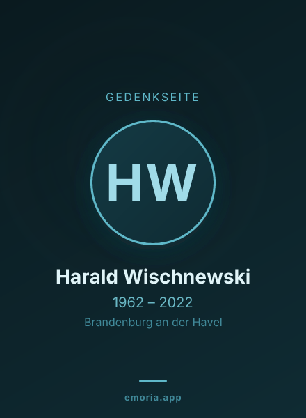 Gedenkportrait von Harald Wischnewski