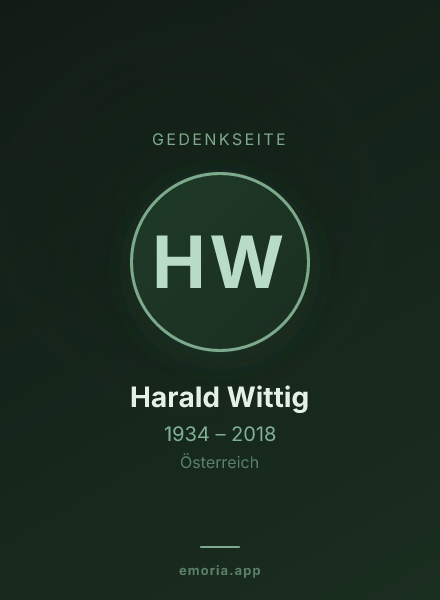 Gedenkportrait von Harald Wittig