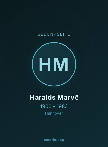 Gedenkportrait von Haralds Marvē