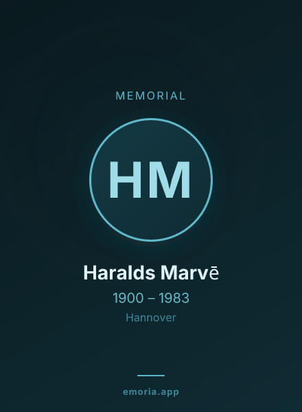Memorial portrait of Haralds Marvē