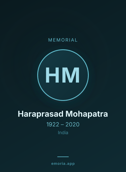 Memorial portrait of Haraprasad Mohapatra