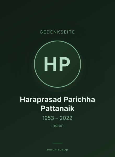 Gedenkportrait von Haraprasad Parichha Pattanaik