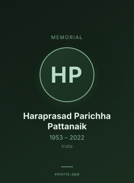 Memorial portrait of Haraprasad Parichha Pattanaik