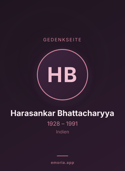 Gedenkportrait von Harasankar Bhattacharyya