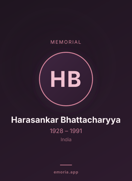 Memorial portrait of Harasankar Bhattacharyya