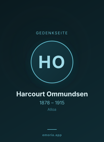 Gedenkportrait von Harcourt Ommundsen