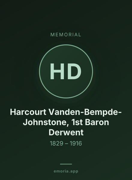 Memorial portrait of Harcourt Vanden-Bempde-Johnstone, 1st Baron Derwent