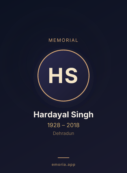 Memorial portrait of Hardayal Singh